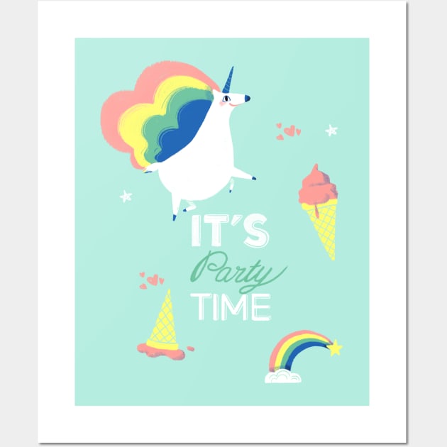 Unicorn Party Wall Art by BabyKarot